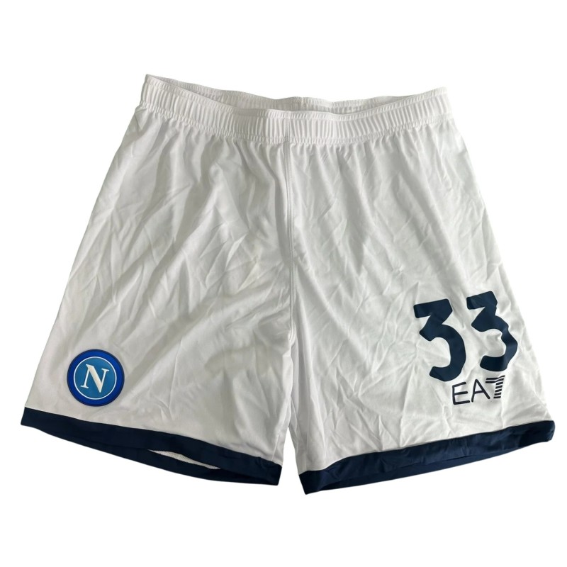 Ounas' Match-Worn Shorts, Napoli vs Milan 2022