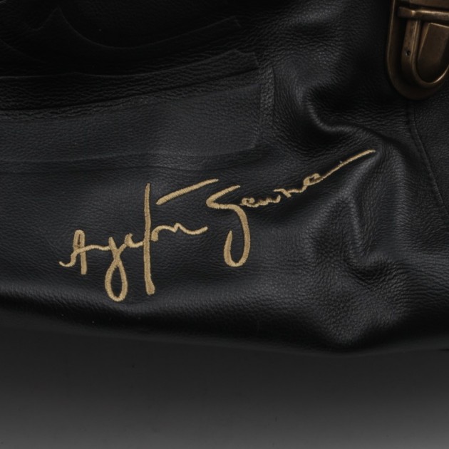 Diadora Leather Bag, Special Ayrton Senna Series - with Embroidered Autograph