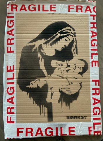 'Toxic Mary' Cardboard by Banksy - Dismaland Souvenir