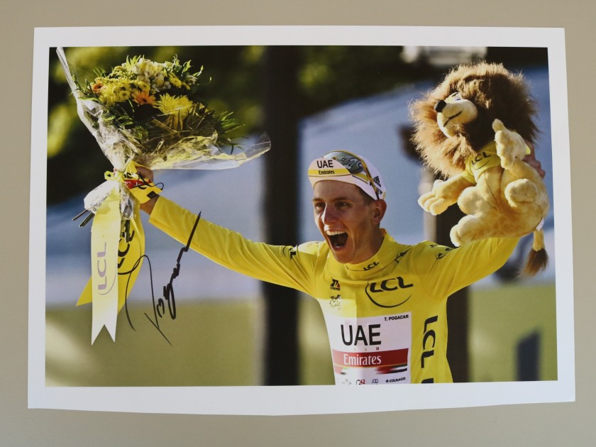 Pogacar Signed Photograph, Tour de France 2021