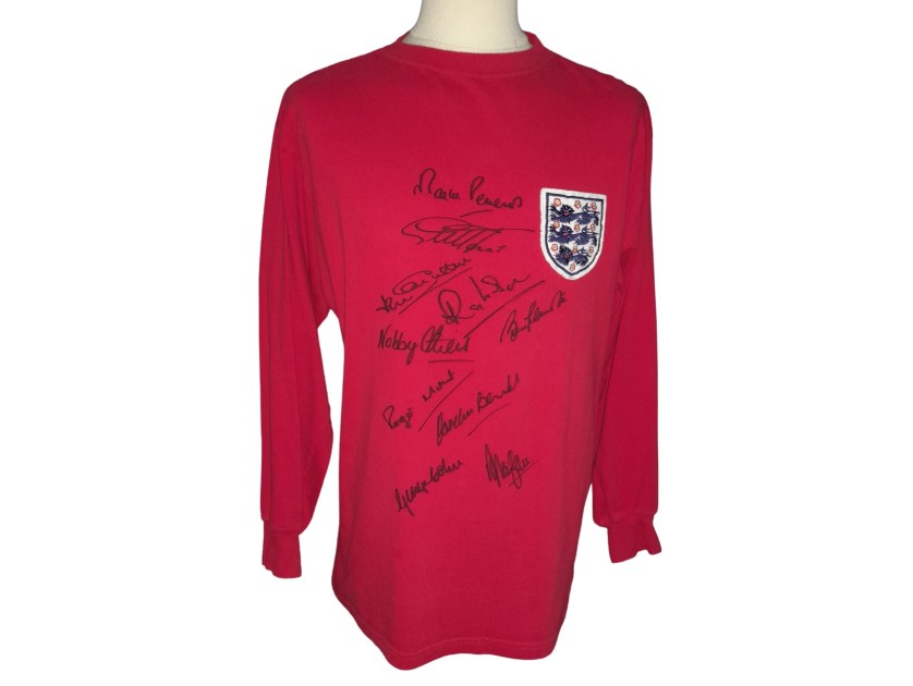 England 1966 World Cup Winners Retro Multi Signed Shirt