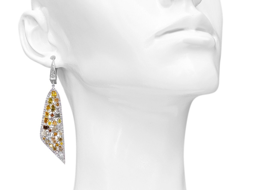 12.55 Tw. Diamond 14K White Gold Earrings