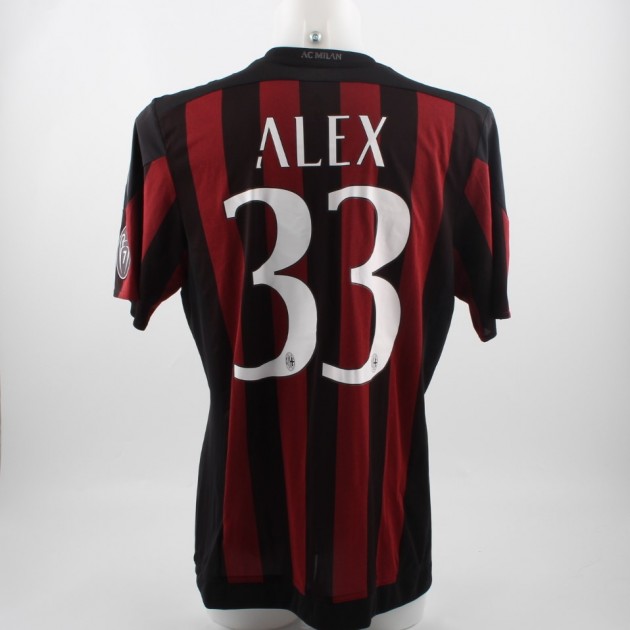 Match worn Alex shirt, Milan -Hellas Serie A 13/12/2015 