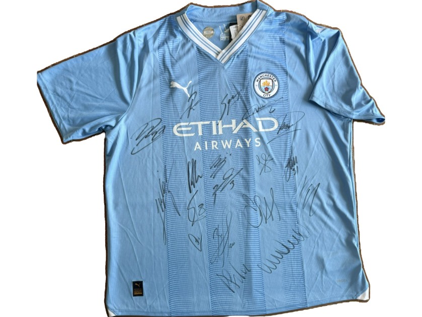 Manchester City 2023/24 Squad Signed Shirt