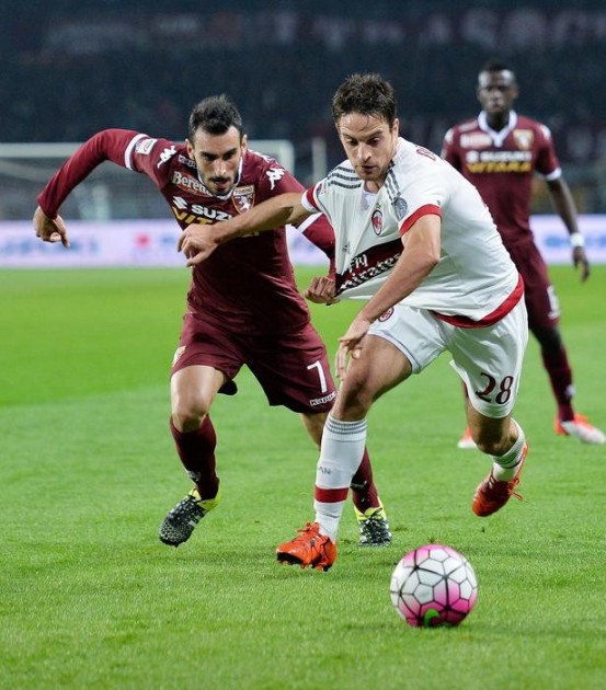 Mantovani's Worn and Signed Shirt, Torino-AC Milan 2015 