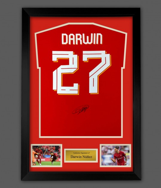 Darwin Núñez Liverpool Signed and Framed Shirt