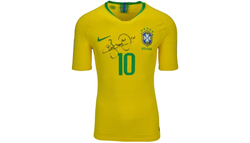 Neymar Jr. Signed 2022 World Cup Jersey Brazil Brasil Beckett BAS Witness