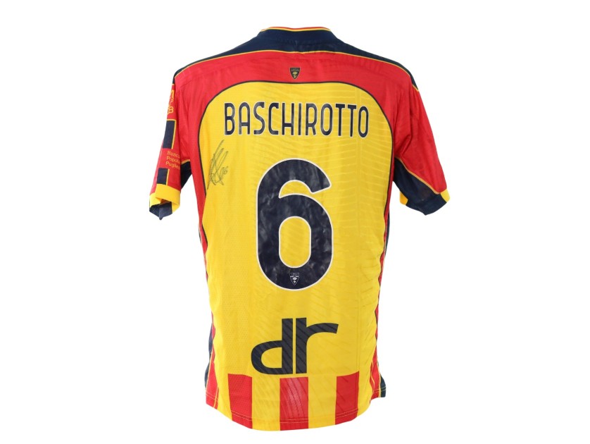 Baschirotto's Signed Unwashed Shirt, Lecce vs Lazio 2024