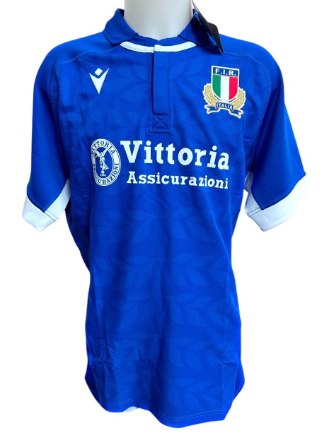 Italy's Rugby Official Shirt, 2023/24 - Signed by the Team