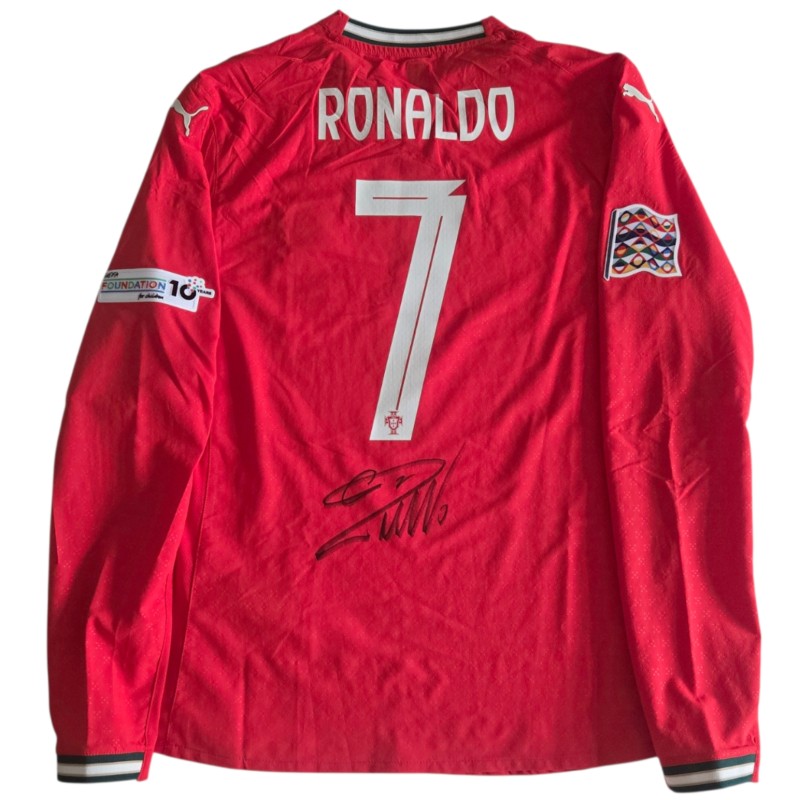 Ronaldo's Signed Match-Issued Shirt, Portugal vs Spain Nations League Finals 2025