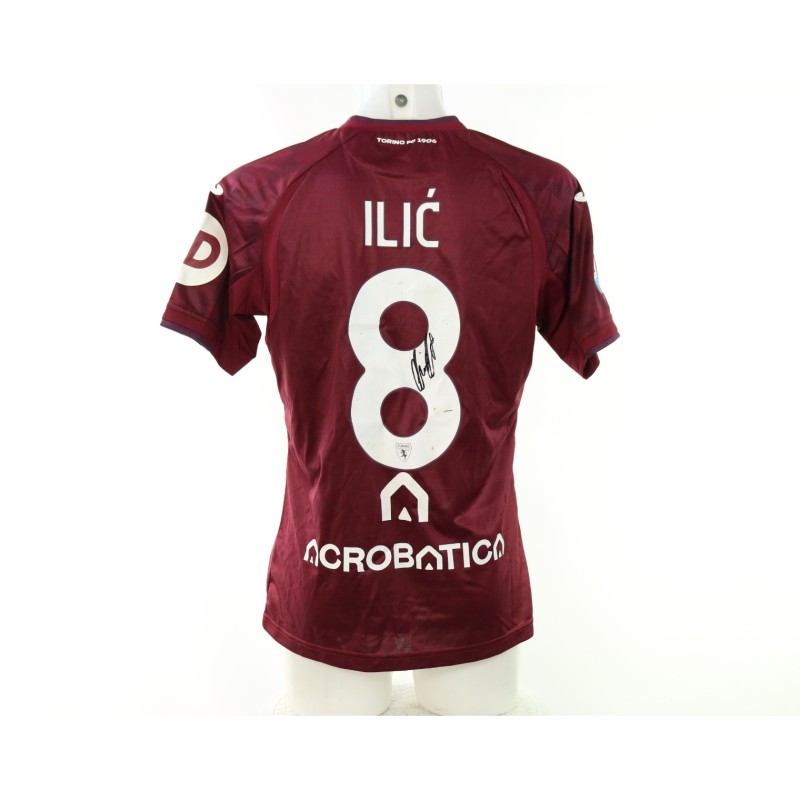 Ilic's Juventus vs Torino Signed Unwashed Shirt, 2024