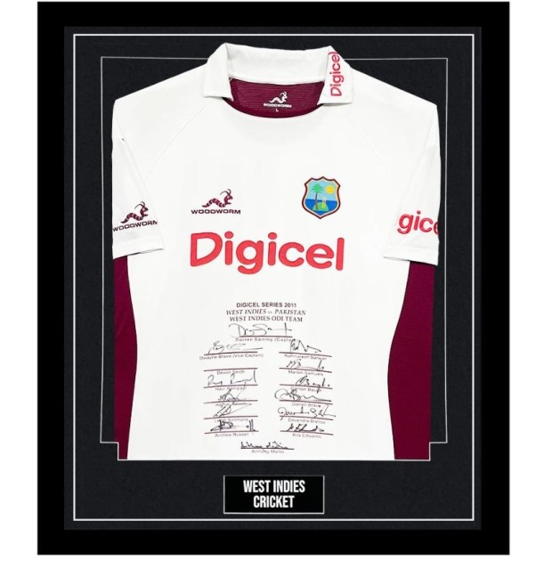 West Indies Cricket Team Signed and Framed Shirt