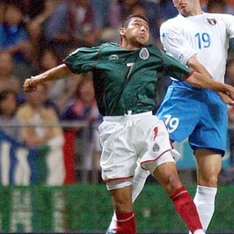 Zambrotta match worn shirt, Mexico-Italy WorldCup 2002