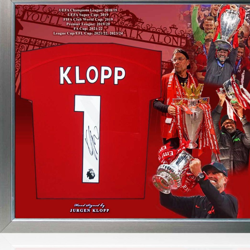 Jurgen Klopp's Liverpool Signed and Framed Shirt 