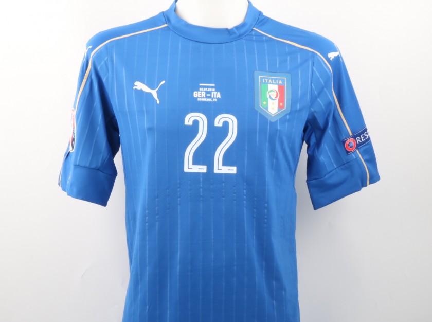 El Shaarawy Match issued/worn shirt, Germany-Italy EURO 2016 02/07/2016