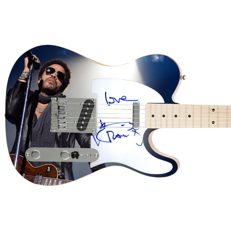 Lenny Kravitz Signed Pickguard Custom Fender Guitar