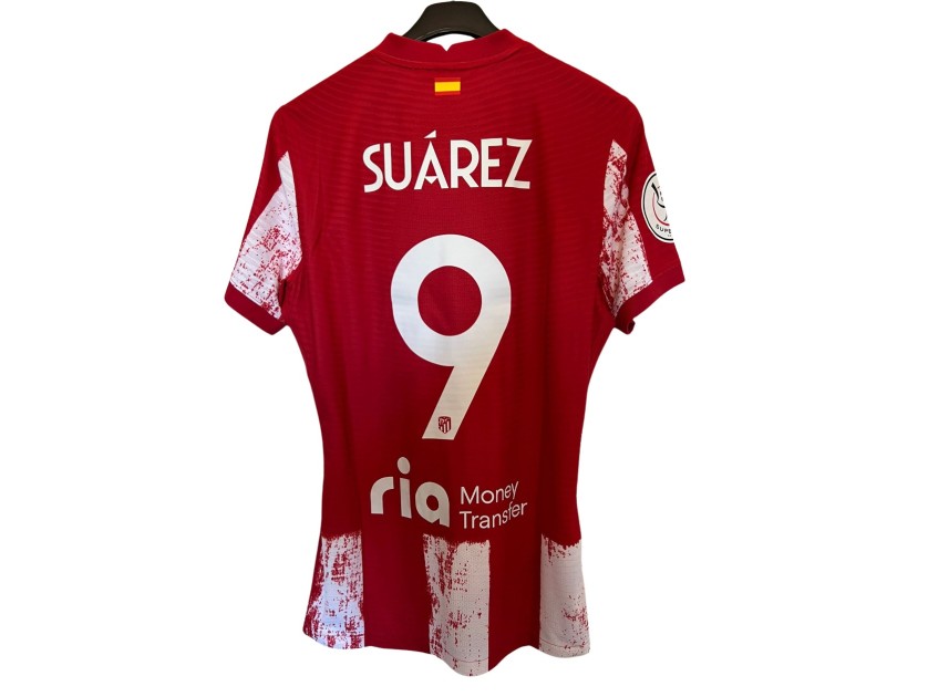 Suarez's Atletico Madrid Match-Issued Shirt, Spanish Supercup 2022