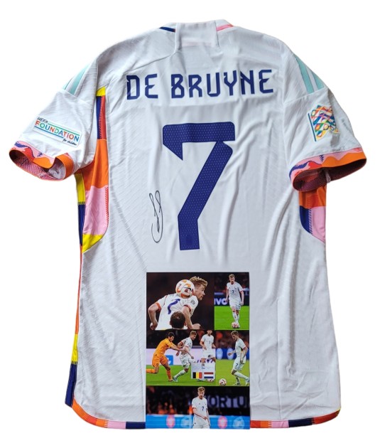 Maglia De Bruyne preparata Belgio vs Olanda 2022 - Autografata