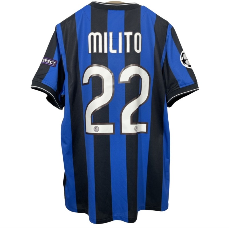 Milito Official Inter Shirt, UCL 2009/10