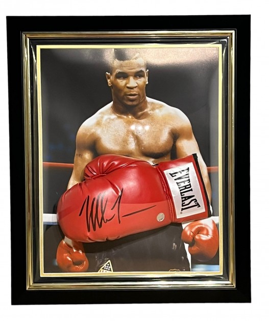 Mike Tyson Signed and Framed Boxing Glove