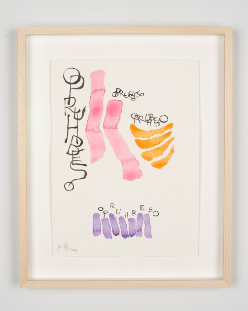 "Opruhbeso" by Giorgio Griffa