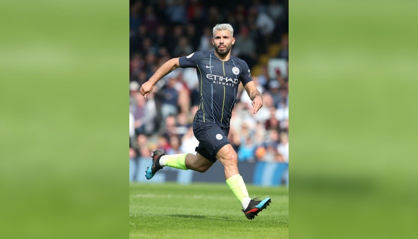 Aguero's Manchester City Match Navy/Volt Shorts, Premier League 2018/19