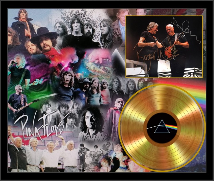 Pink Floyd Signed Gold Disc Display