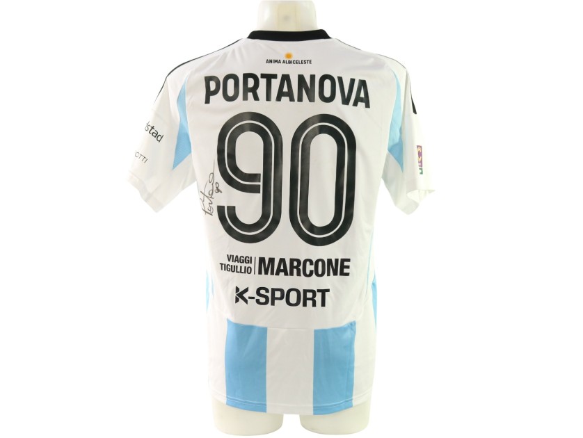 Portanova's Virtus Entella vs Pontedera Signed Unwashed Shirt, 2025