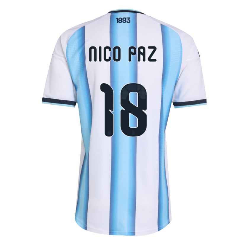 Maglia Argentina 2026 firmata da Paz con dedica personalizzata