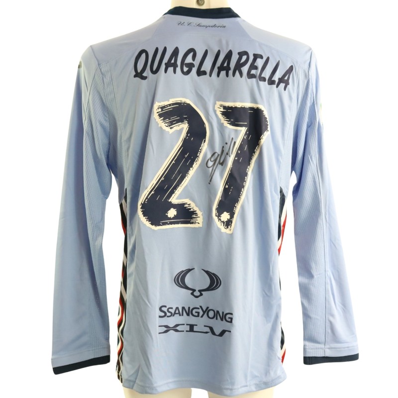 Quagliarella Official Sampdoria Signed Shirt, 2016/17 