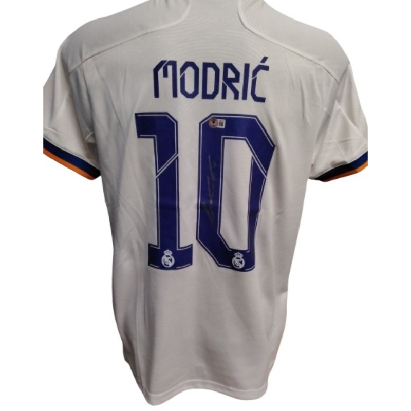 Modric Replica Real Madrid Signed Shirt, UCL FInal Paris 2022