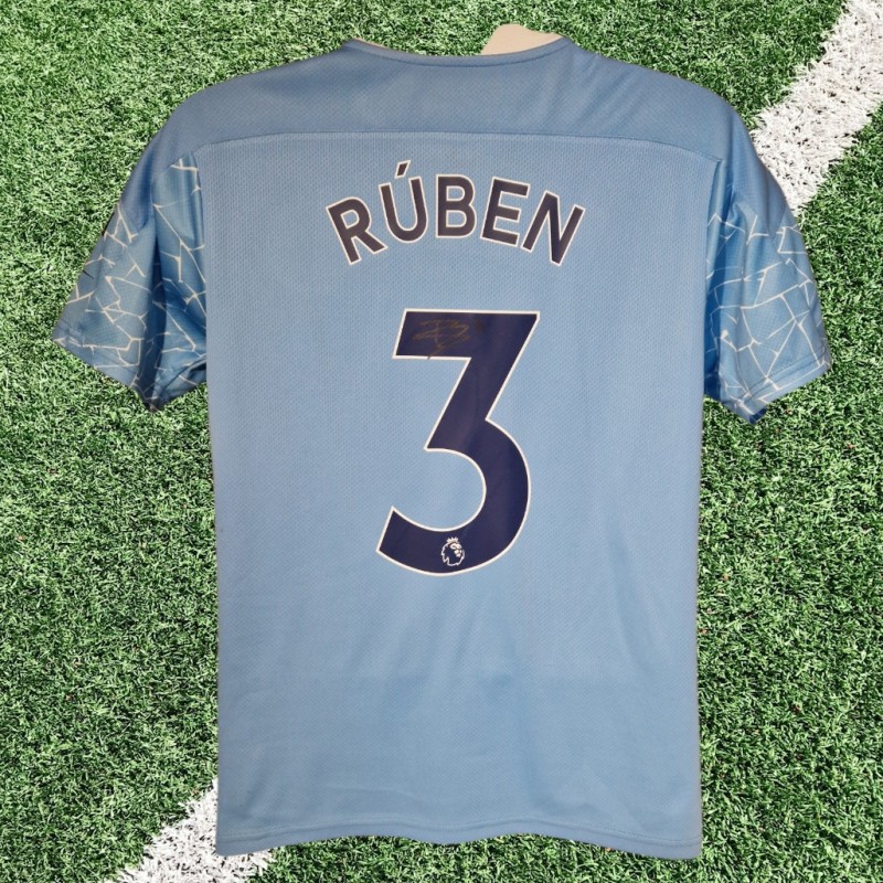 Ruben Dias Signed Manchester City 2020-21 home Football Shirt COA