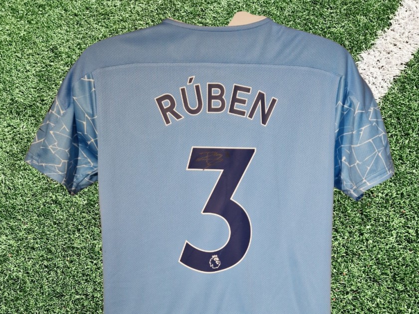 Ruben Dias Signed Manchester City 2020-21 home Football Shirt COA