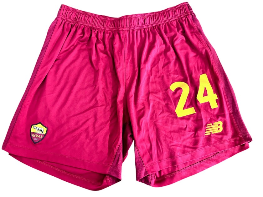 Kumbulla's Roma Unwashed Shorts, 2022/23