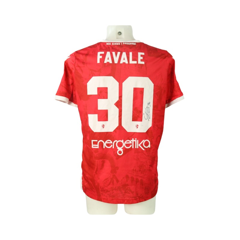 Favale's Signed Unwashed Shirt, Pro Vercelli vs Padova 2024