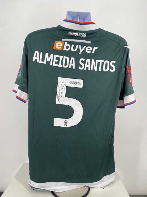 Ricardo Almeida Santos' Bolton Wanderers Signed Match Worn Shirt, vs Walsall  