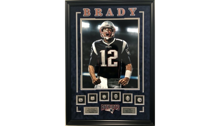 Tom Brady Patriots Super Bowl Ring Shadowbox