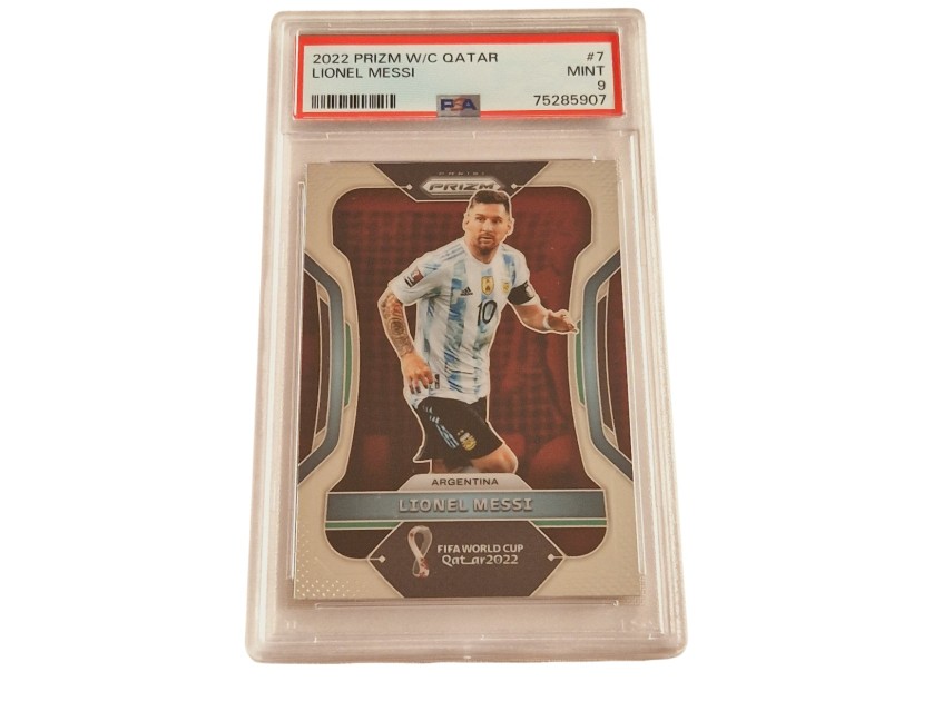 Lionel Messi FIFA World Cup Panini Prizm Card 2022