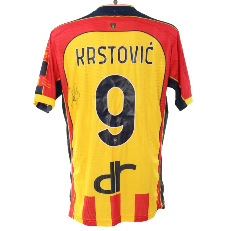 Krstovic's Signed Unwashed Shirt, Lecce vs Monza 2024