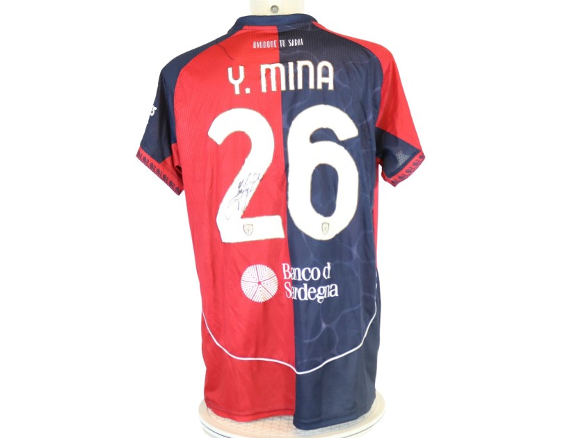 Maglia Preparata Mina Cagliari vs Pisa, 2025 - Autografata