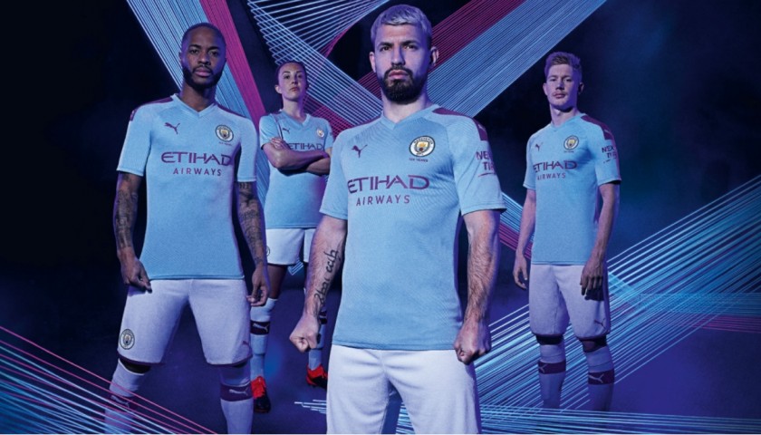 Manchester City Official Shirt Signed by Squad - Season 2019/2020