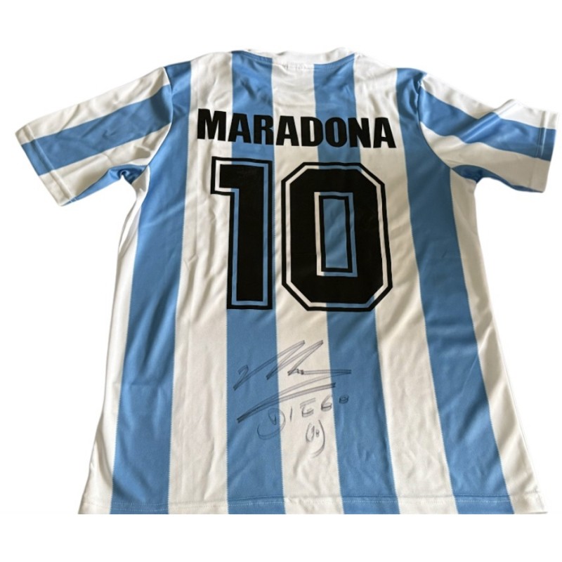 Maradona's Argentina Signed Replica Shirt, WC 1986