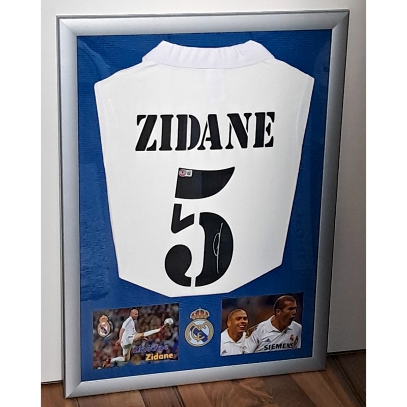 Zinedine Zidane's Real Madrid Signed and Framed Shirt