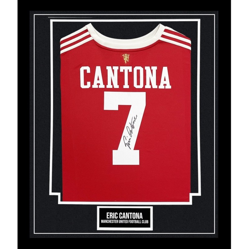 Eric Cantona's Manchester United Signed and Framed Shirt