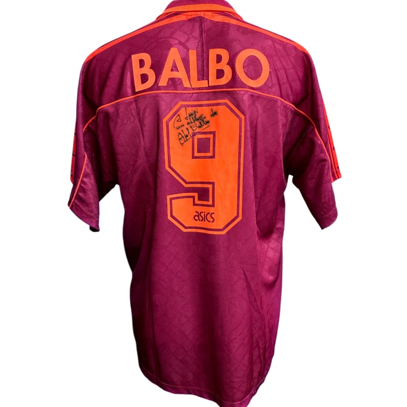 Balbo's Signed Unwashed Shirt, Roma vs Inter 1996