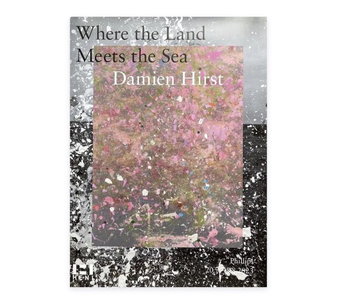 "Where the Land Meets the Sea (Signed Poster - Purple)" by Damien Hirst