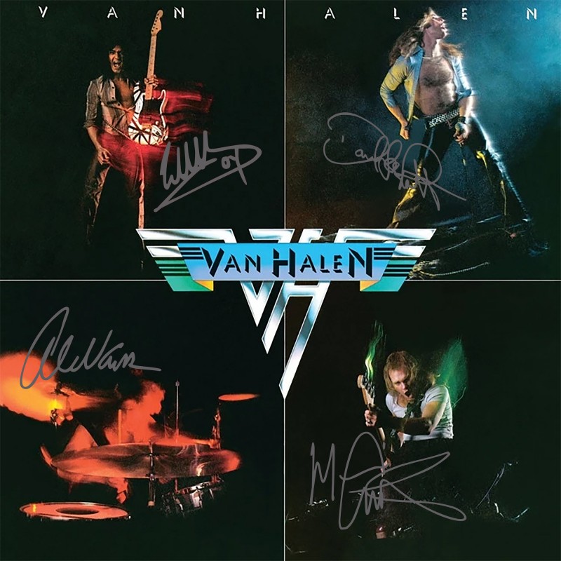 Van Halen Album Cover with Digital Signatures