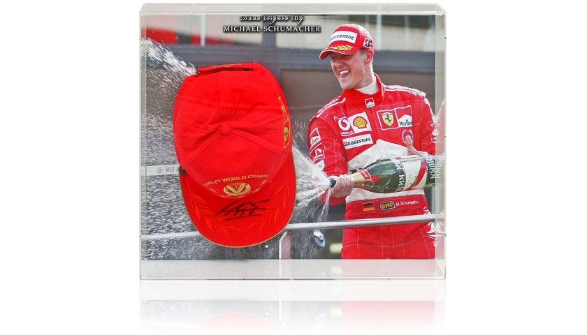 Formula 1 Official Ferrari Cap Hand Signed by Michael Schumacher 