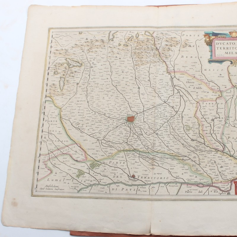 Etching of 1606 "Ducato ovvero territorio di Milano"