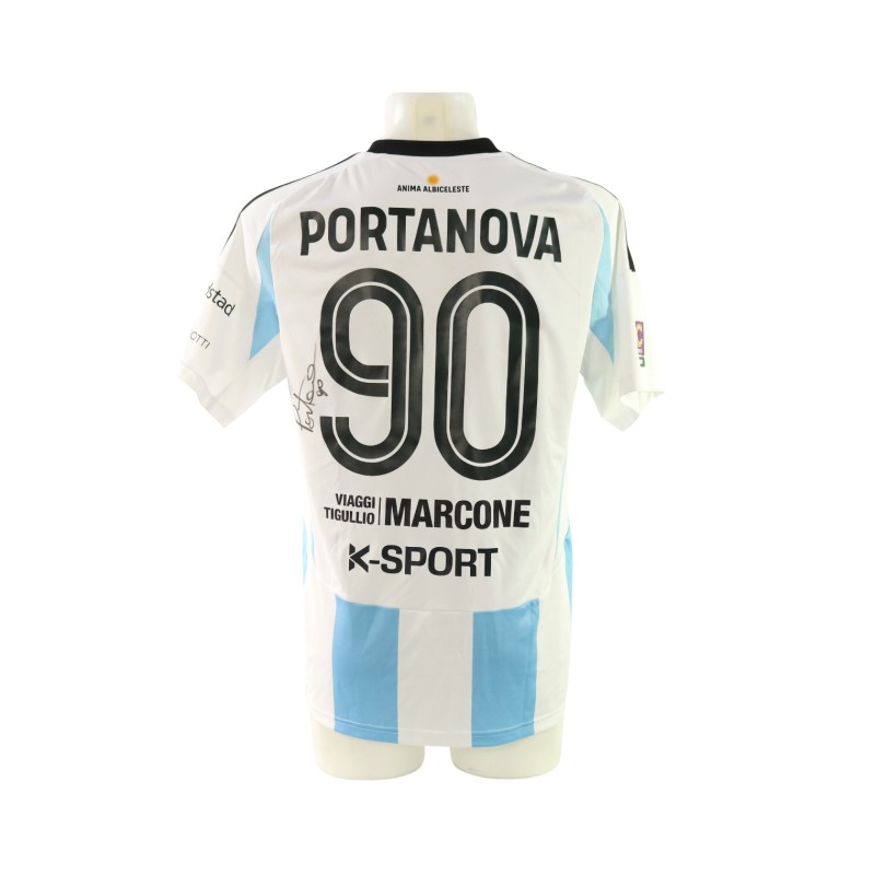 Portanova's Virtus Entella vs Pontedera Signed Unwashed Shirt, 2025